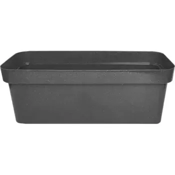 Ящик балконный Эко 40x17x15 см v7 л пластик черный гранит