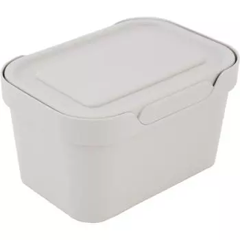 Ящик LUXE с крышкой 190х130х110 мм, 1,9 л, пластик, цвет бежевый