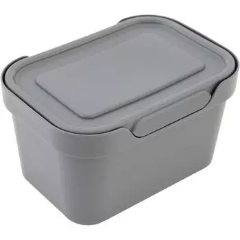 Ящик LUXE с крышкой 190х130х110 мм, 1,9 л, пластик, цвет серый