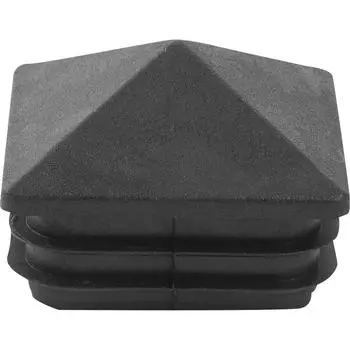 Заглушка 50x50 мм внутренняя домик черная 2 шт.