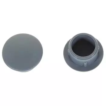 Заглушка для дверных коробок 12 мм полиэтилен цвет серый, 20 шт.