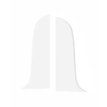 Заглушка для плинтуса левая и правая «Белый», 58 мм,