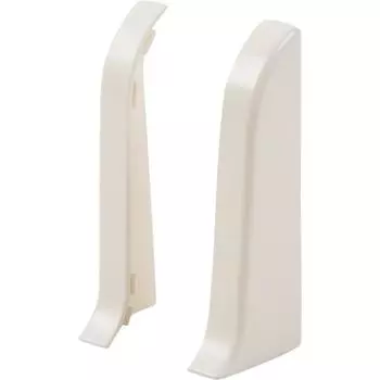 Заглушка для плинтуса левая и правая «Белый», высота 60 мм, 2 шт.