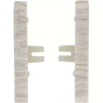 Заглушка для плинтуса левая и правая «Дуб Леон», высота 80 мм, 2 шт.