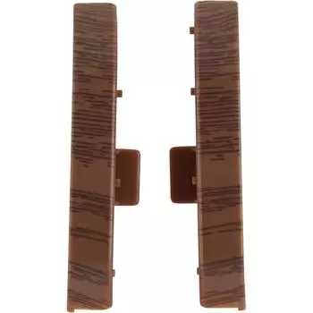 Заглушка для плинтуса левая и правая «Орех Миланский», высота 62 мм, 2 шт.