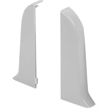 Заглушка для плинтуса левая и правая «Серый», высота 60 мм, 2 шт.