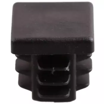 Заглушка для трубы 15x15 мм пластик, цвет черный