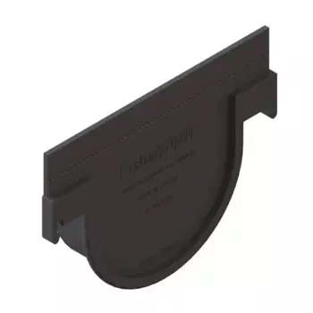 Заглушка дренажного канала Standartpark 10.16.14 63012-М к лотку 8020-М 156x30x112 мм цвет черный