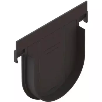 Заглушка дренажного канала Standartpark 15.21.22 63214-М к лотку 8240-М 30x206x190 мм цвет черный