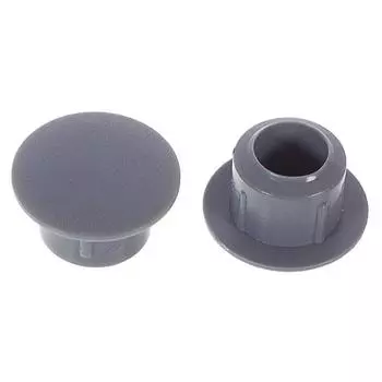 Заглушка на отверстие 8 мм полиэтилен цвет серый, 40 шт.