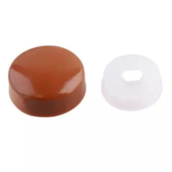 Заглушка на шуруп 12 мм цвет коричневый 4 шт.