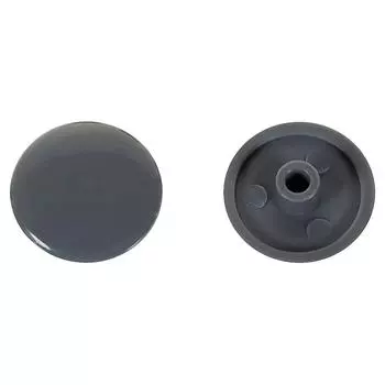 Заглушка на шуруп-стяжку Hex 7 мм полиэтилен цвет серый, 50 шт.