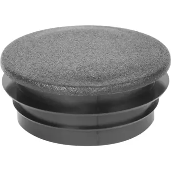 Заглушка пластиковая круглая 57 мм, цвет черный, 4 шт.