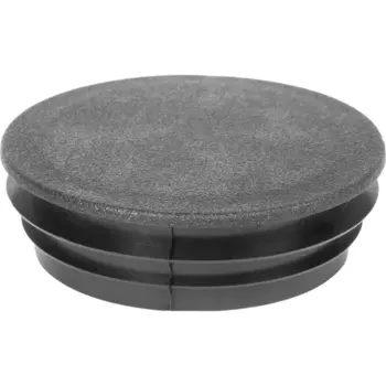 Заглушка пластиковая круглая 76 мм, цвет черный, 4 шт.