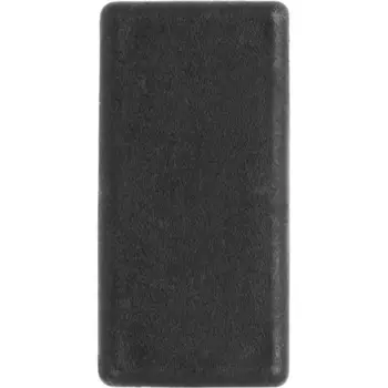 Заглушка прямая декоративная 20x40 мм цвет черный 5 шт.