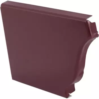 Заглушка желоба левая 120 86 мм цвет красный