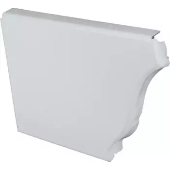 Заглушка желоба левая 120x86 мм цвет белый