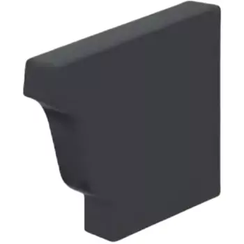Заглушка желоба левая ПВХ 120 мм 86 мм цвет серый