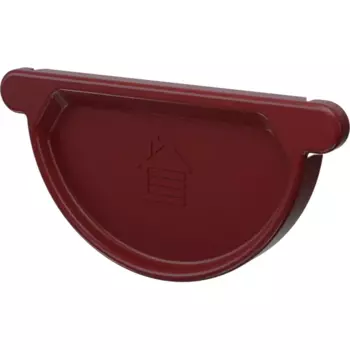 Заглушка желоба металлический Dacha 125 мм 168 мм цвет красный