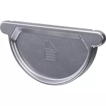 Заглушка желоба металлический Dacha 125 мм 168 мм цвет бесцветный