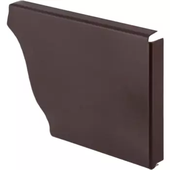 Заглушка желоба правая 120x86 мм цвет коричневый