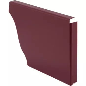 Заглушка желоба правая 120x86 мм цвет красный