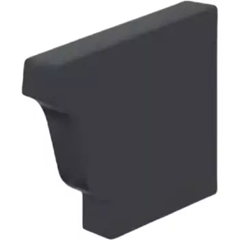 Заглушка желоба правая ПВХ 120 мм 86 мм цвет серый