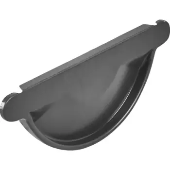 Заглушка желоба сталь 70 мм 170 мм цвет серый