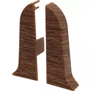 Заглушки для плинтуса «Дуб Натуральный», высота 62 мм, 2 шт.