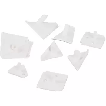 Заглушки к плинтусу цвет белый, 6 шт.