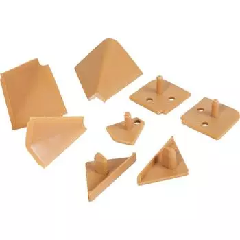 Заглушки к плинтусу цвет бежевый, 6 шт.