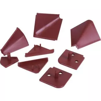 Заглушки к плинтусу цвет коричневый, 6 шт.