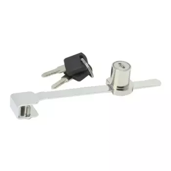 Замок мебельный накладной Lock.318, l140 мм, реечный хромированный