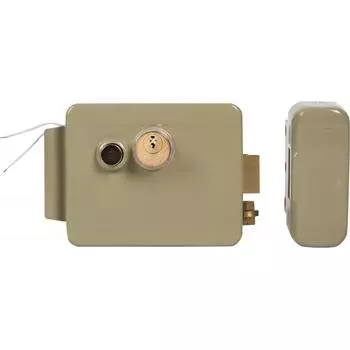 Замок накладной электромеханический ES500GD, цвет бежевый