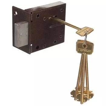 Замок накладной Гарант-Н, цвет коричневый