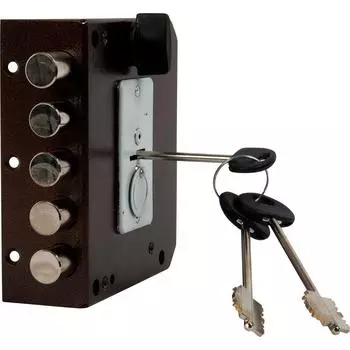 Замок накладной ЗН4 032.0.1 для правых дверей цвет коричневый