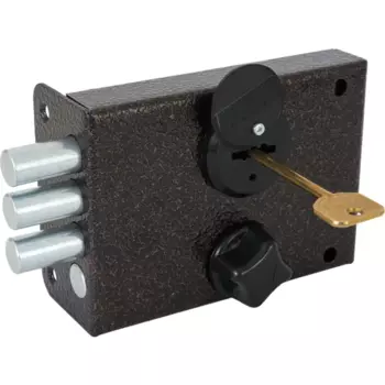 Замок накладной ЗНСЗ-6, цвет коричневый