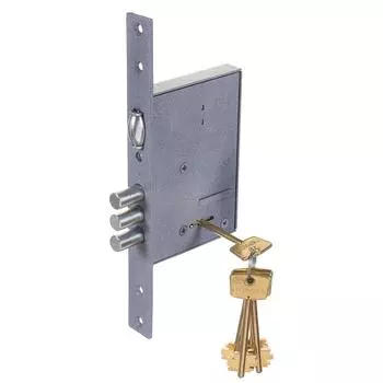 Замок врезной Классик-М, цвет серый