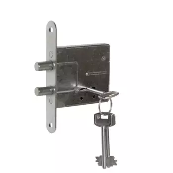 Замок врезной Мини ЗВ8/3, цвет серый