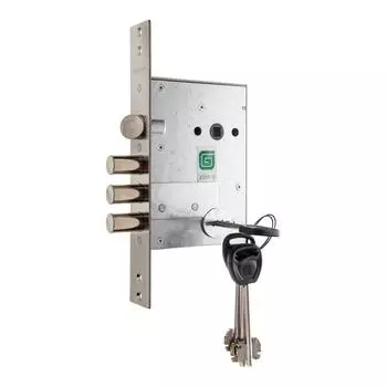 Замок врезной сувальдный Гардиан-5011, цвет хром