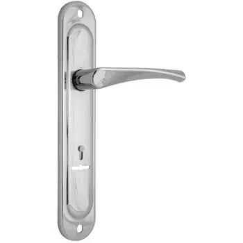 Замок врезной Зенит ЗВ9-6-01 с ручками, цвет хром