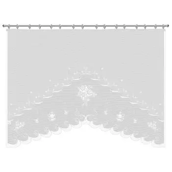 Занавеска для кухни на ленте «Утро», 220х160 см, сетка, цвет белый