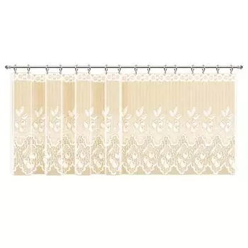 Занавеска для кухни «Ягода», 145х70 см, жаккард, цвет молочный