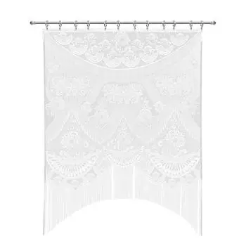 Занавеска для кухни Магия без шторной ленты 170x220 см цвет белый