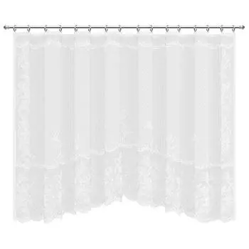 Занавеска для кухни на ленте Ажур 245x165 см полиэстер цвет белый