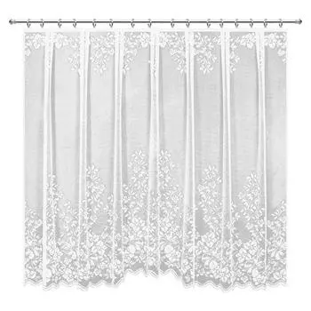 Занавеска для кухни на ленте Хоровод 265x165 см полиэстер цвет белый