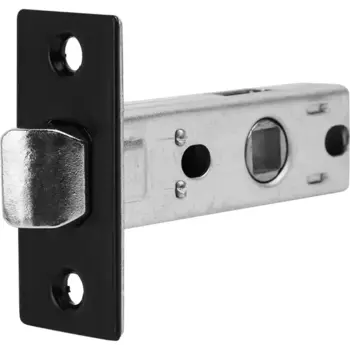 Защёлка межкомнатная 6-45, 82x57x25 мм, металл, цвет черный