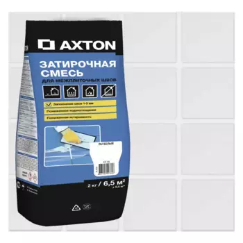 Затирка цементная Axton A.000 цвет белый 2 кг