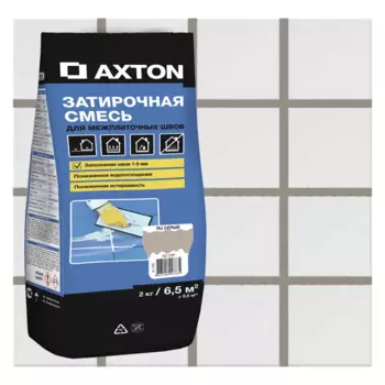 Затирка цементная Axton А.100 цвет серый 2 кг