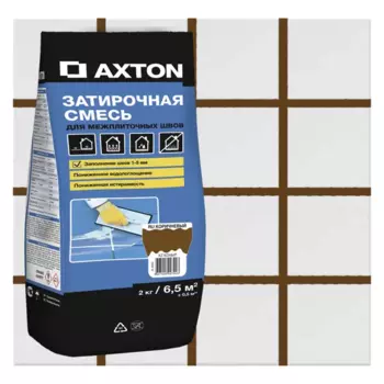 Затирка цементная Axton А.400 цвет коричневый 2 кг